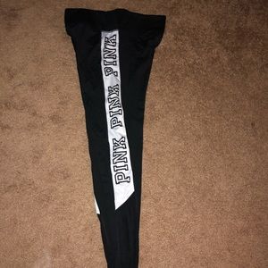 High waisted leggings with mesh ankle from PINK